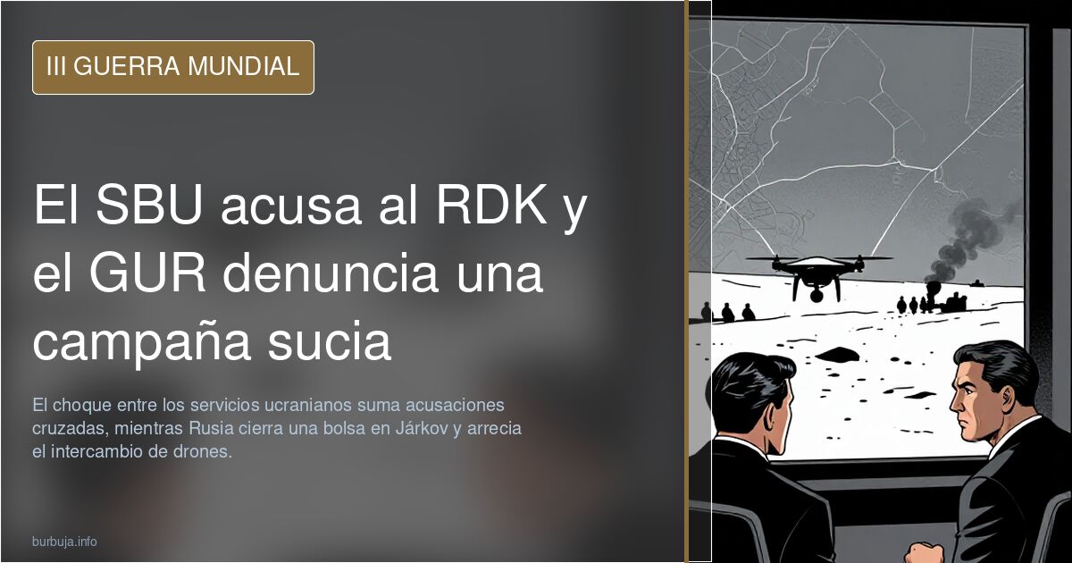 El SBU acusa al RDK y el GUR denuncia una campaña sucia