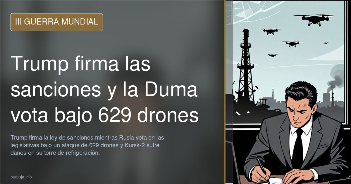 Trump firma las sanciones y la Duma vota bajo 629 drones