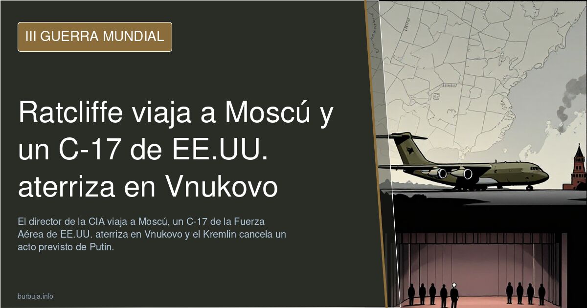 Ratcliffe viaja a Moscú y un C-17 de EE.UU. aterriza en Vnukovo