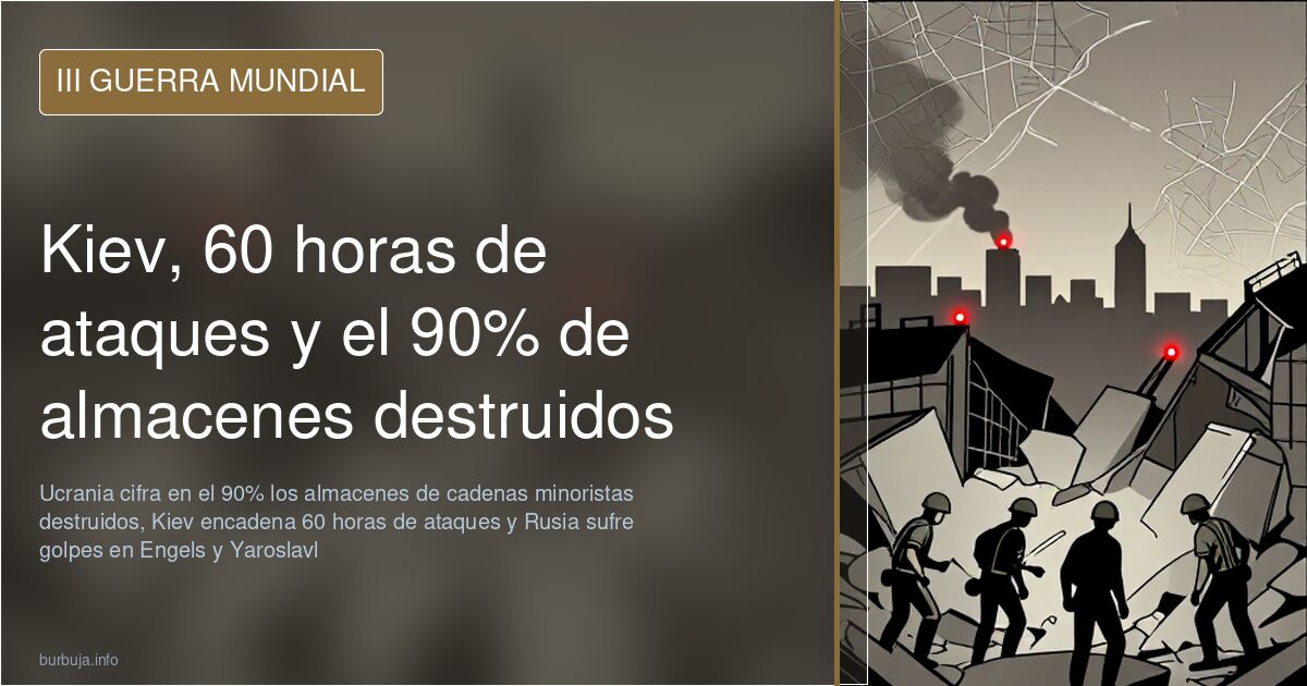 Kiev, 60 horas de ataques y el 90% de almacenes destruidos