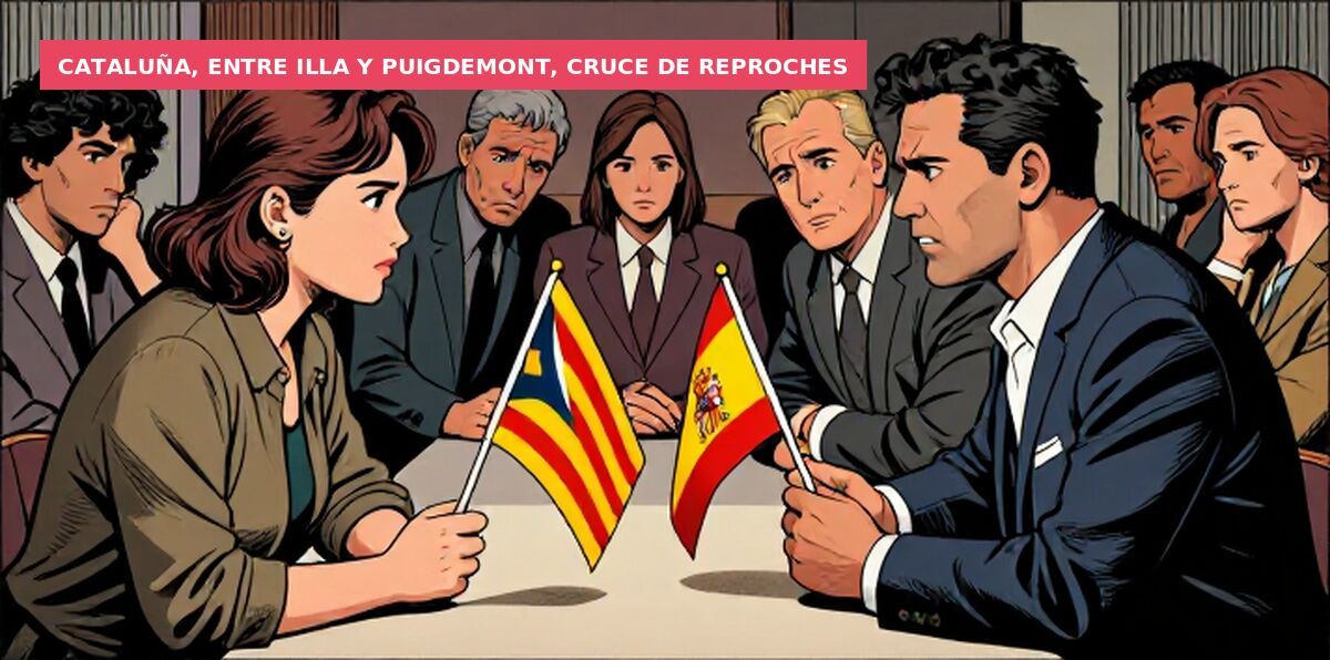 Cataluña, entre Illa y Puigdemont, cruce de reproches