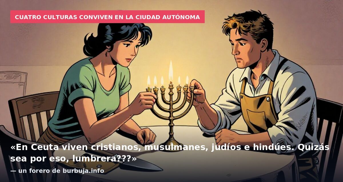 Cuatro culturas conviven en la ciudad autónoma: «En Ceuta viven cristianos, musulmanes, judíos e hindúes. Quizás sea por eso, lumbrera???» — un forero de burbuja.info
