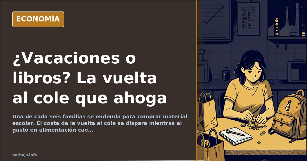 Una de cada seis familias se endeuda para comprar material escolar