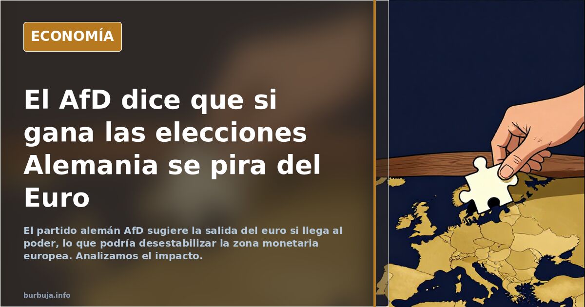 El AfD dice que si gana las elecciones Alemania se pira del Euro