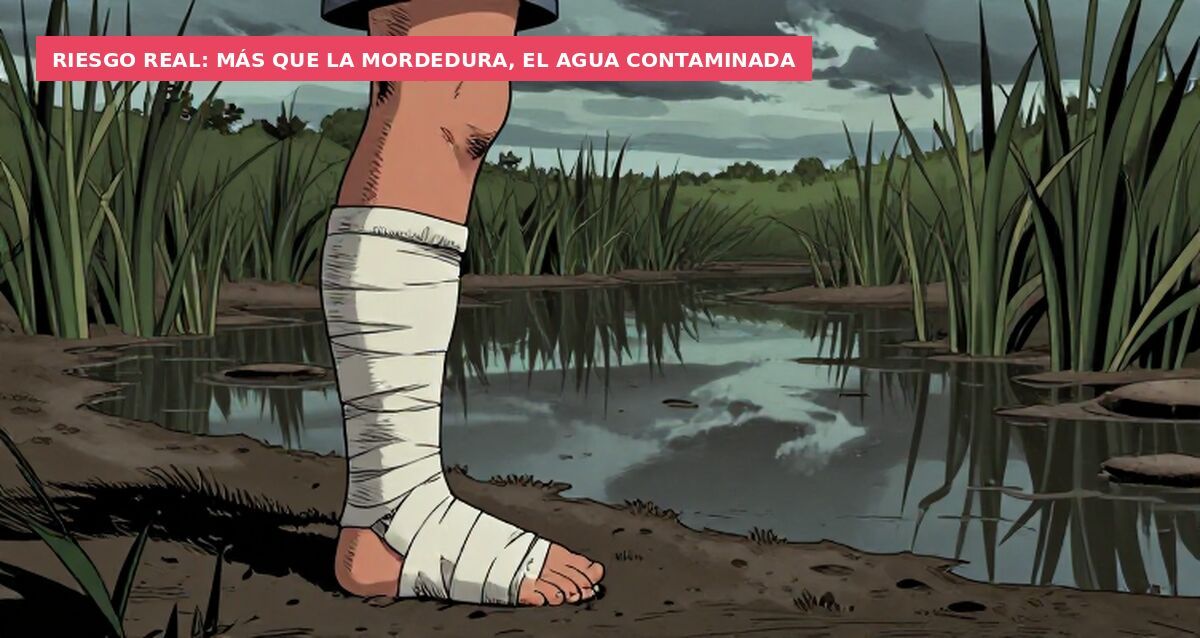 Riesgo real: más que la mordedura, el agua contaminada