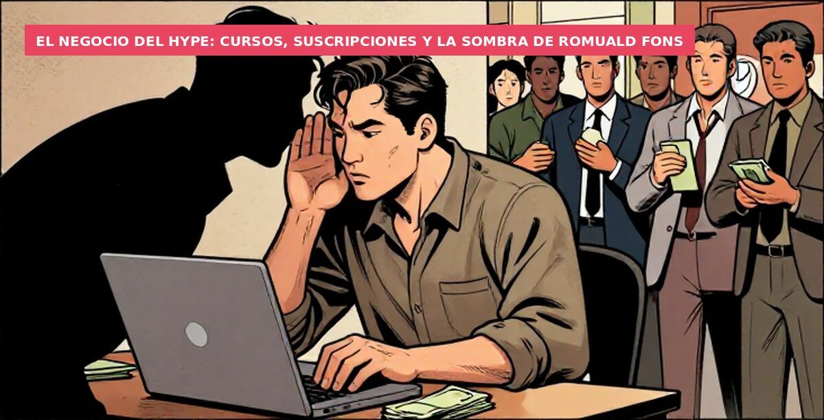 El negocio del hype: cursos, suscripciones y la sombra de Romuald Fons