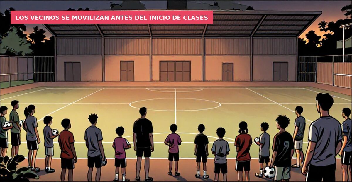 Dice esta señora que al polideportivo no van a entrar
