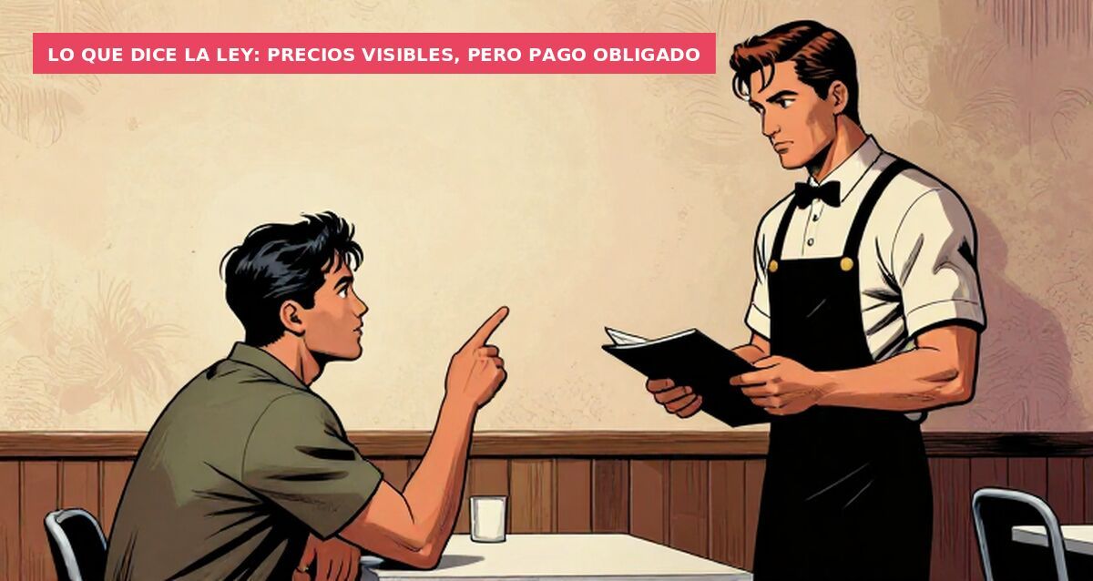 Lo que dice la ley: precios visibles, pero pago obligado