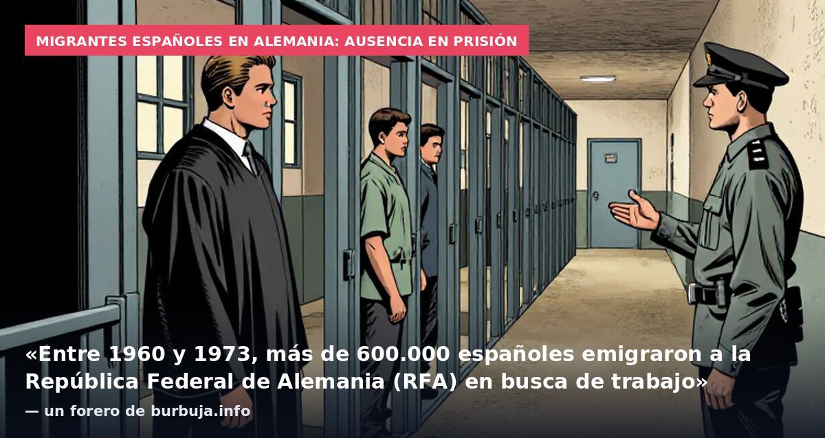 Migrantes españoles en Alemania: ausencia en prisión: «Entre 1960 y 1973, más de 600.000 españoles emigraron a la República Federal de Alemania (RFA) en busca de trabajo» — un forero de burbuja.info