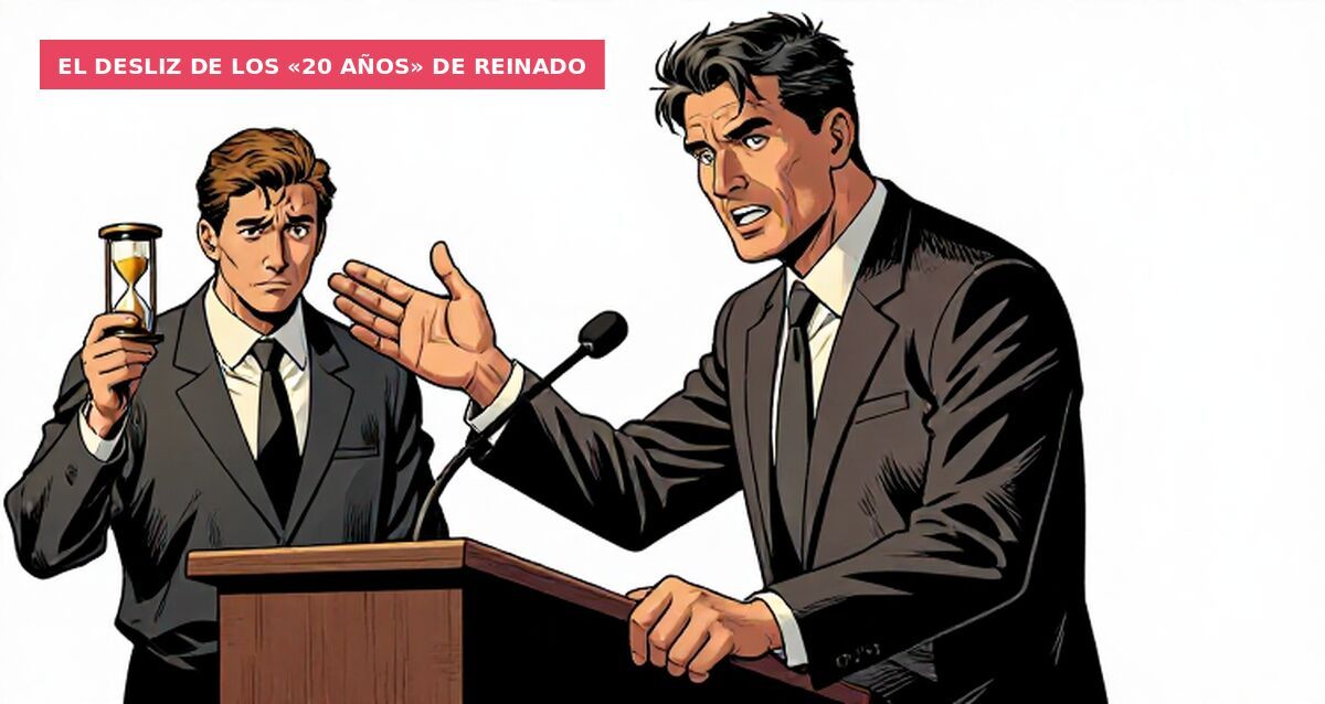 El desliz de los «20 años» de reinado