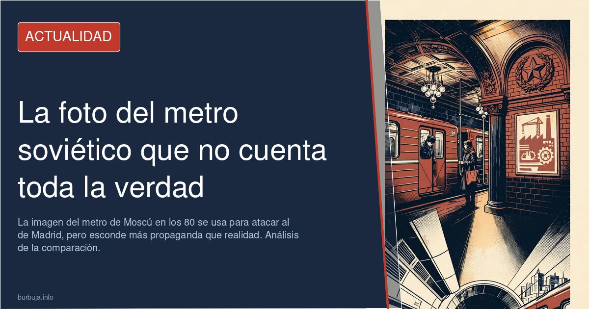 Vagón del metro de Moscú en los años 80 con pasajeros leyendo, imagen viral