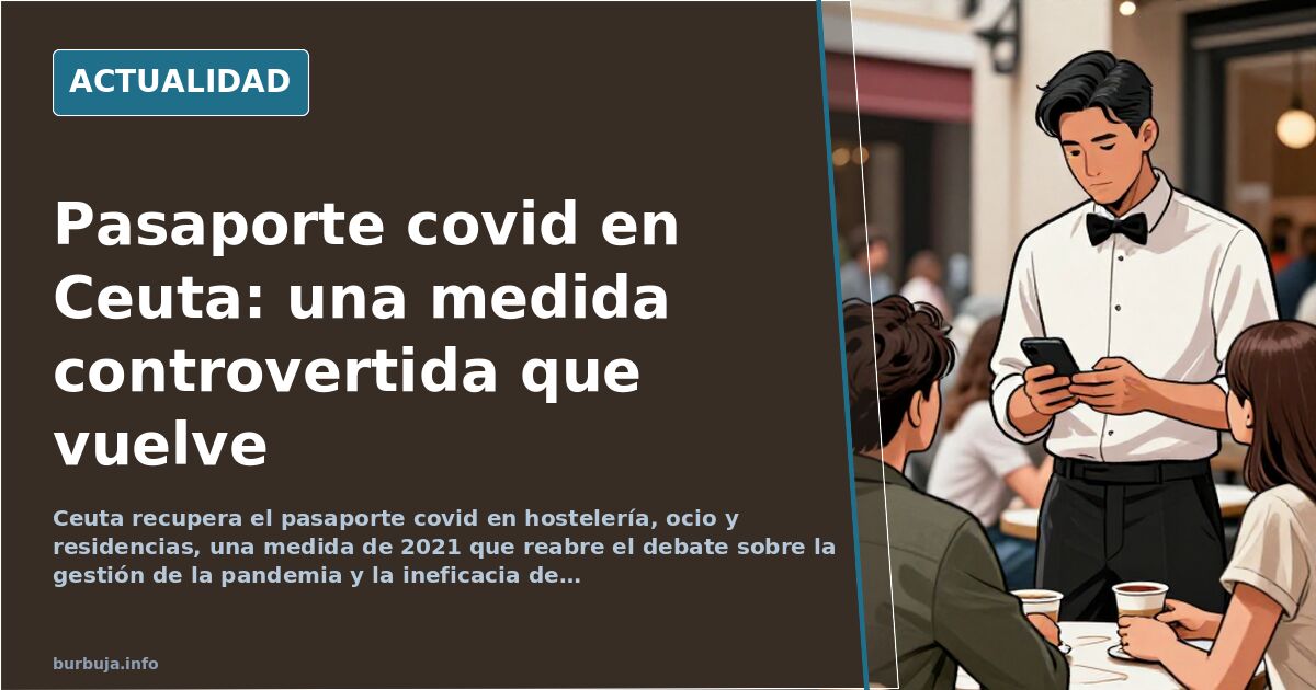Pasaporte covid en Ceuta: documento sanitario exigido en hostelería y ocio