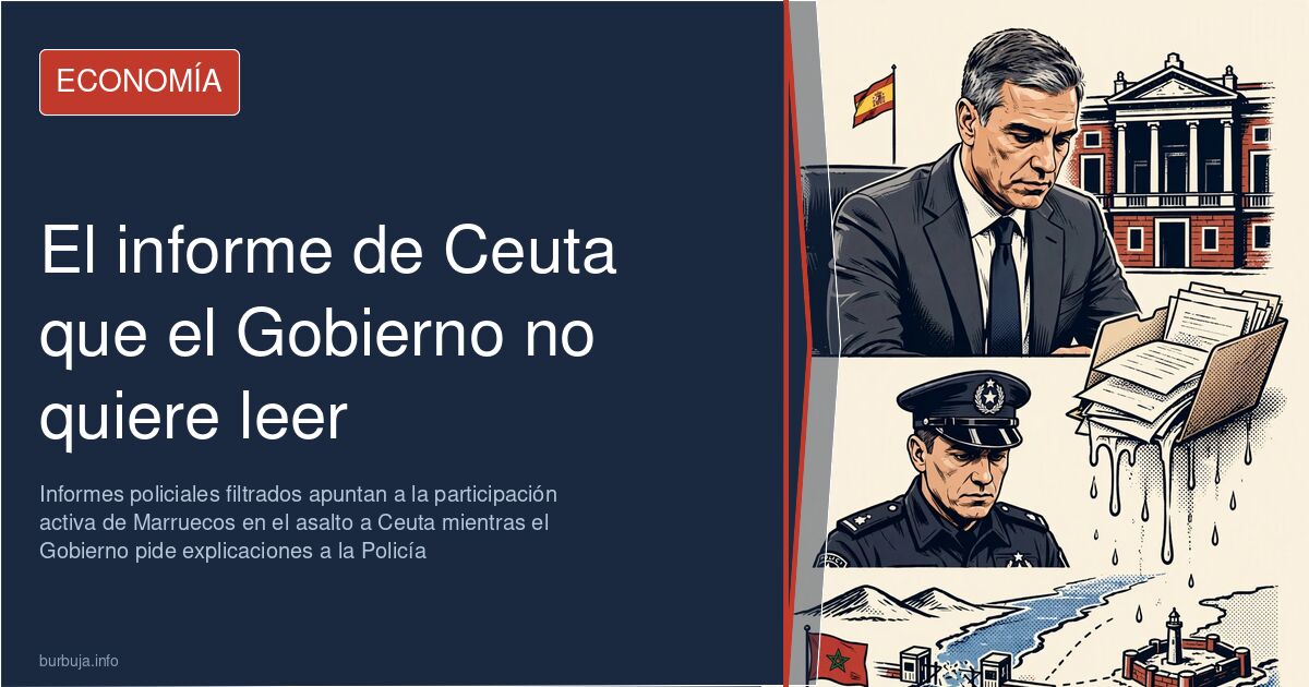 Informes policiales filtrados sobre el asalto a Ceuta y la frontera de fondo
