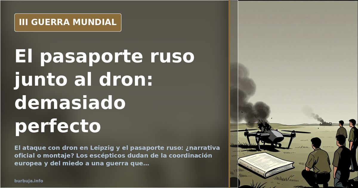 El dron de Leipzig: la narrativa que no convence