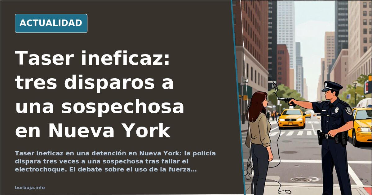 Mujer siendo esposada por la policía en Nueva York tras un apuñalamiento