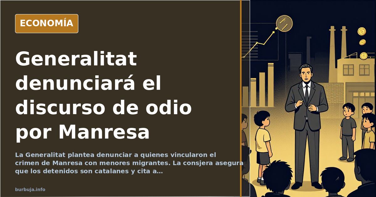 Generalitat denunciará a la ultraderecha por el caso Manresa