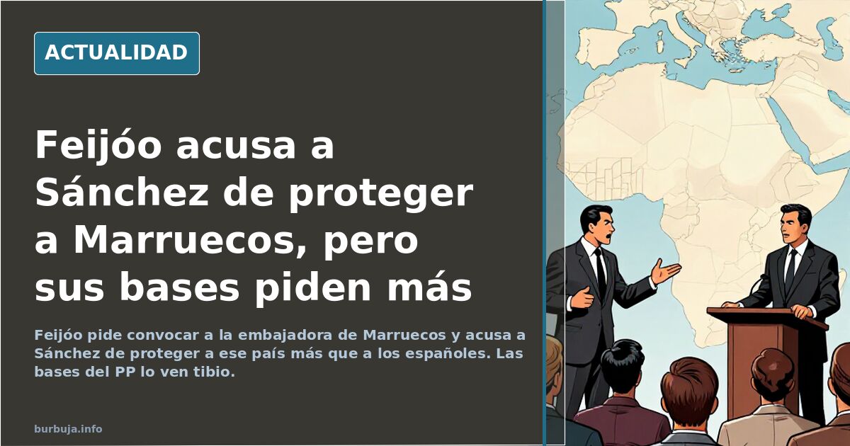 Feijóo y Sánchez en un contexto de crisis diplomática con Marruecos
