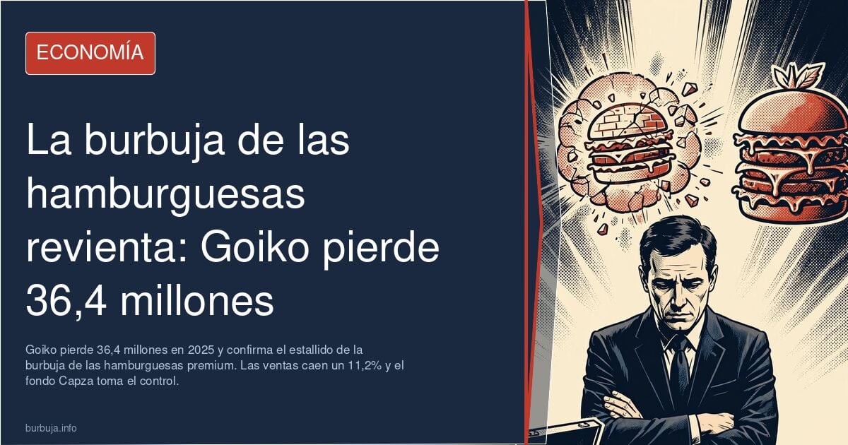 Hamburguesa gourmet de Goiko con queso y bacon