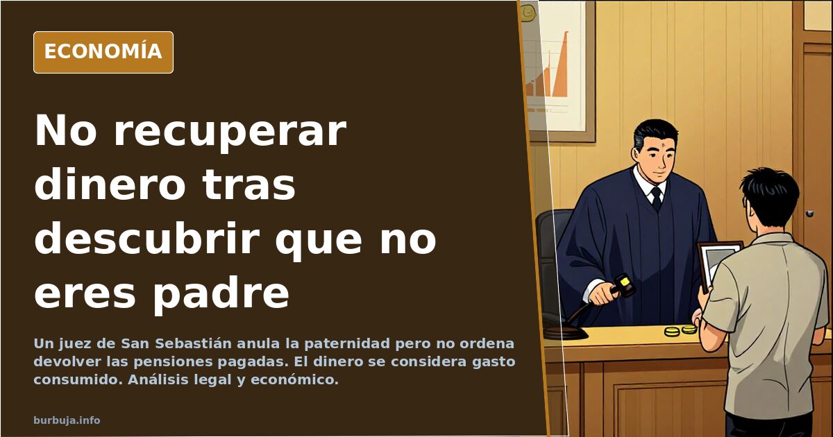 Juzgado anula paternidad pero no devuelve las pensiones pagadas