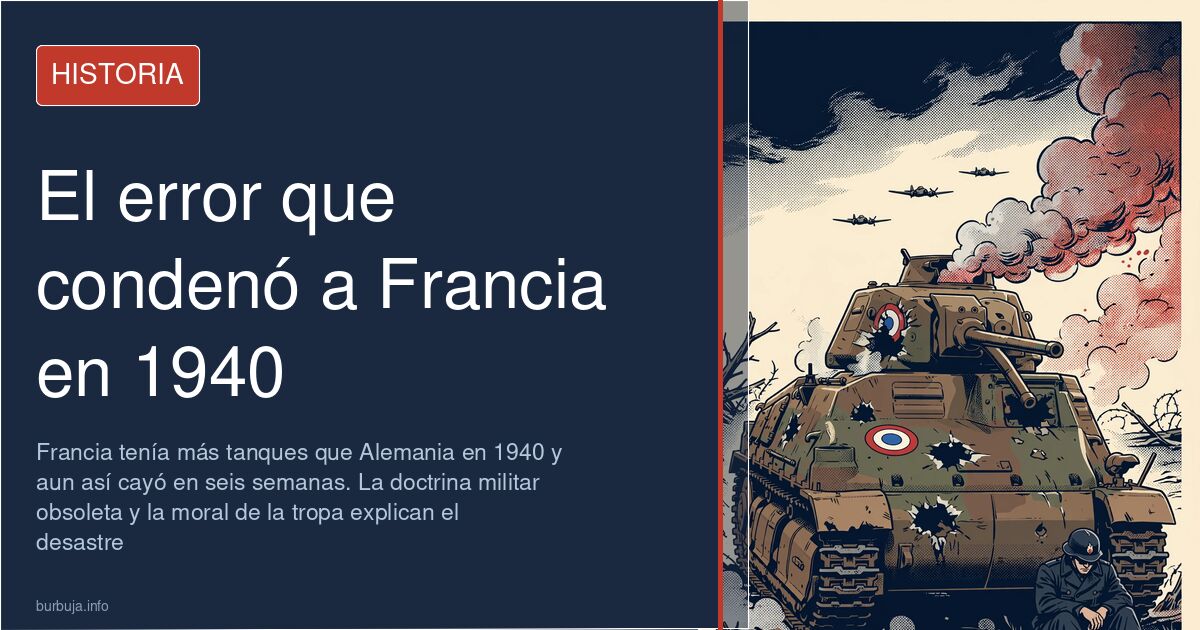 Carros de combate franceses Char B1 bis y Somua S35 de 1940 junto a tanques alemanes Panzer