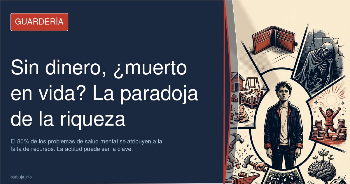 Persona abatida sosteniendo un billete, simbolizando la muerte en vida por falta de dinero