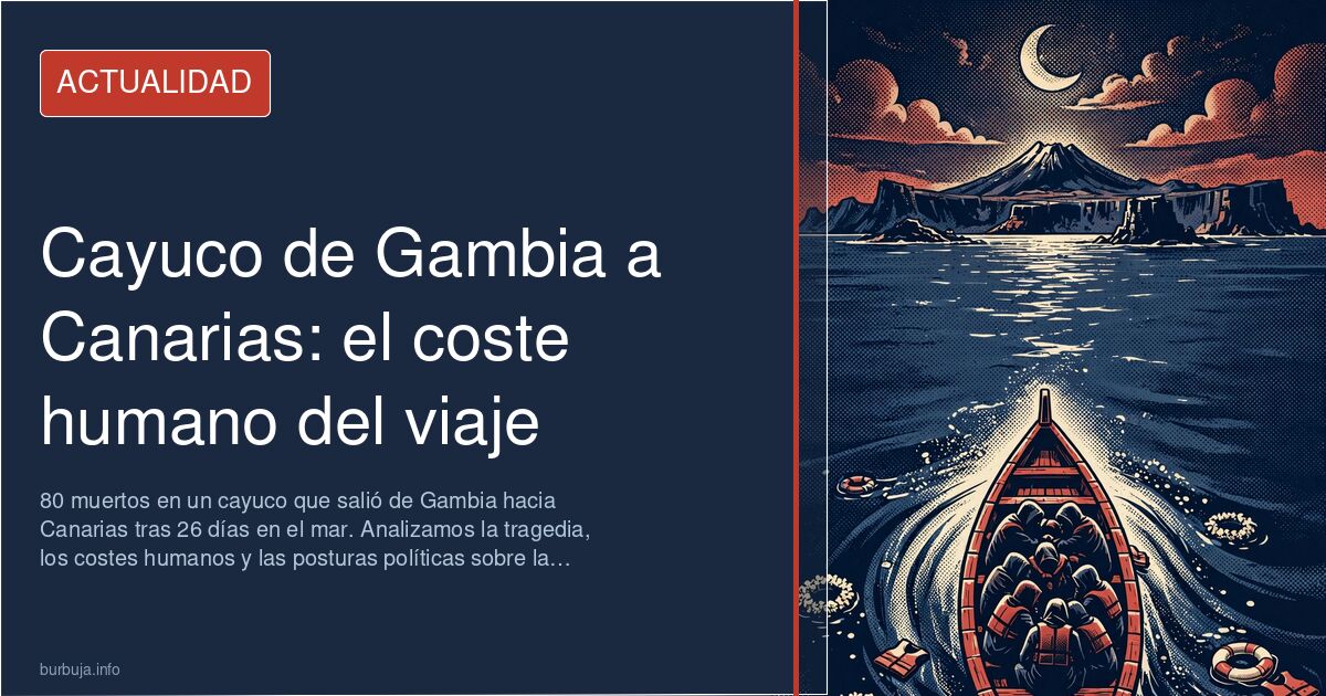 Cayuco en alta mar tras 26 días de viaje desde Gambia hacia Canarias