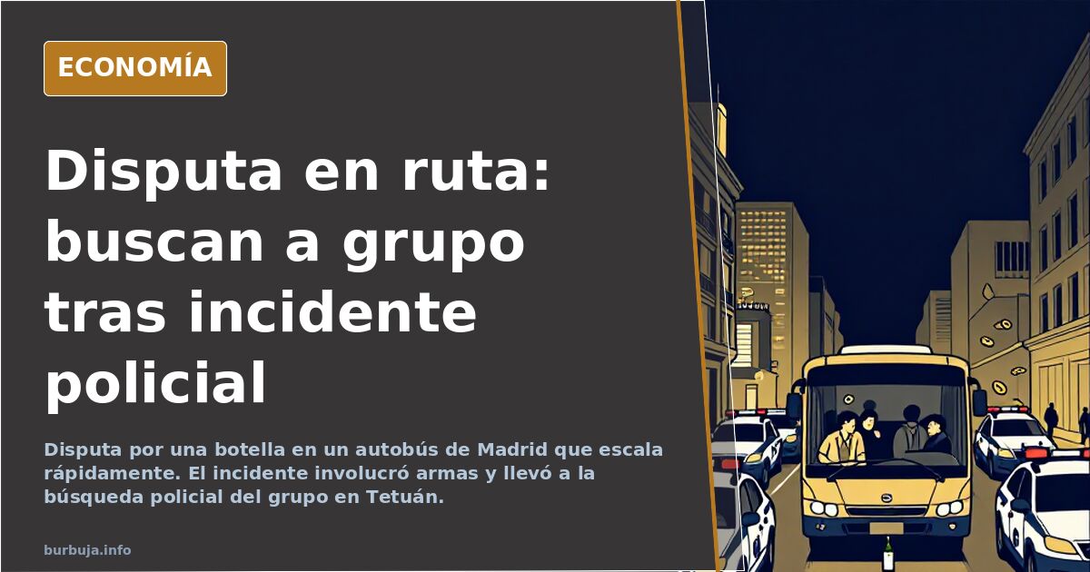 Incidente en autobús de Madrid: la disputa por una botella desencadena búsqueda policial