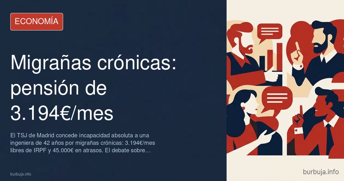 Mujer con dolor de cabeza sujetándose la frente, ilustrando la migraña crónica