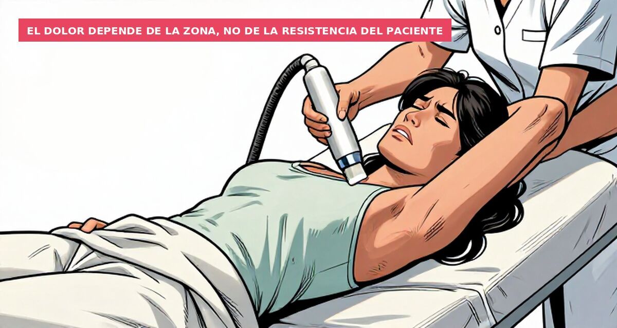 El dolor depende de la zona, no de la resistencia del paciente