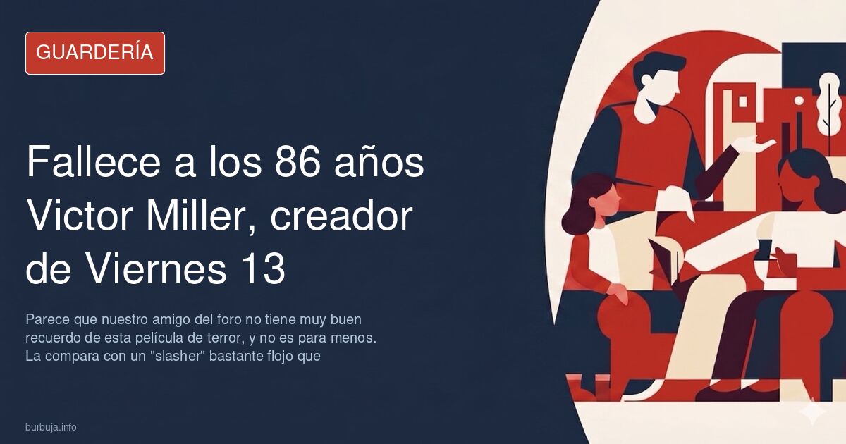 Fallece a los 86 años Victor Miller, creador de Viernes 13
