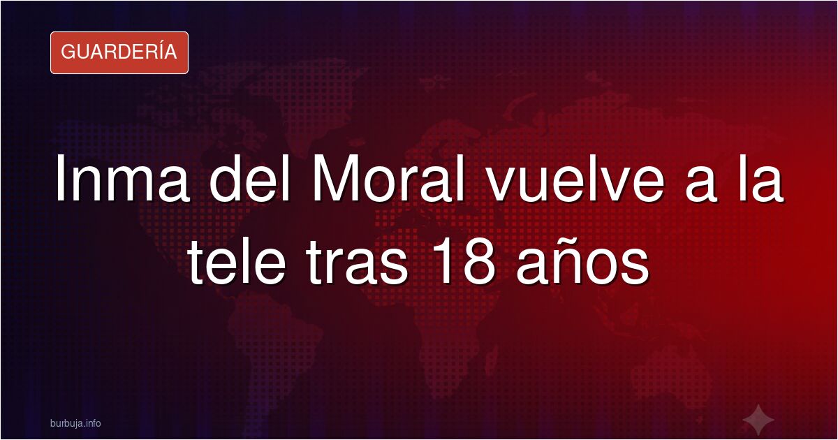 Inma del Moral en una entrevista televisiva reciente, con aspecto natural y sonriente