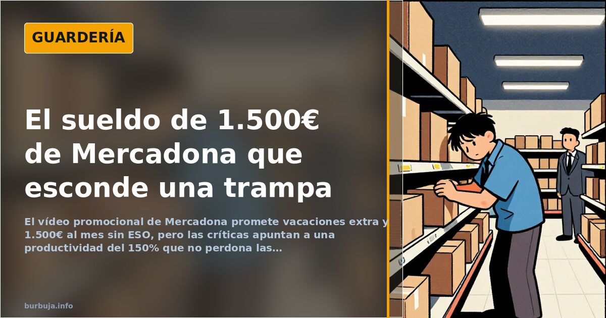 Mercadona: €1,500 a month without studies, but with a 150% expectation