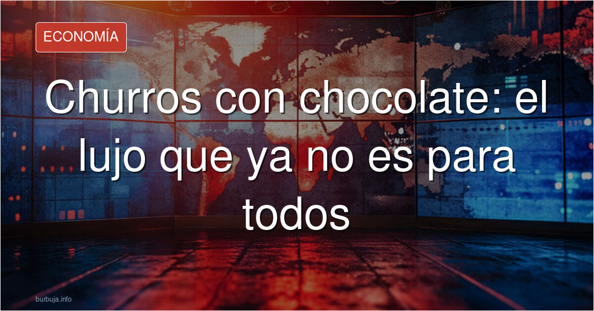 Taza de café con churros y chocolate en un bar, con precios actuales que reflejan la subida