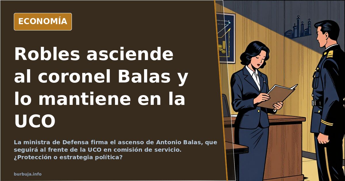 El ascenso del coronel Balas: ¿blindaje o maniobra?
