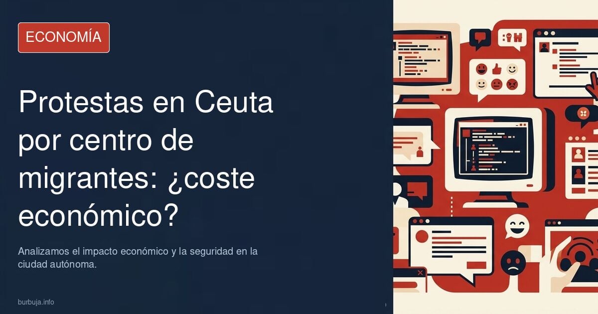 facinerosos protestan por un centro de acogida de personas migrantes en Ceuta y piden "seguridad" >:(