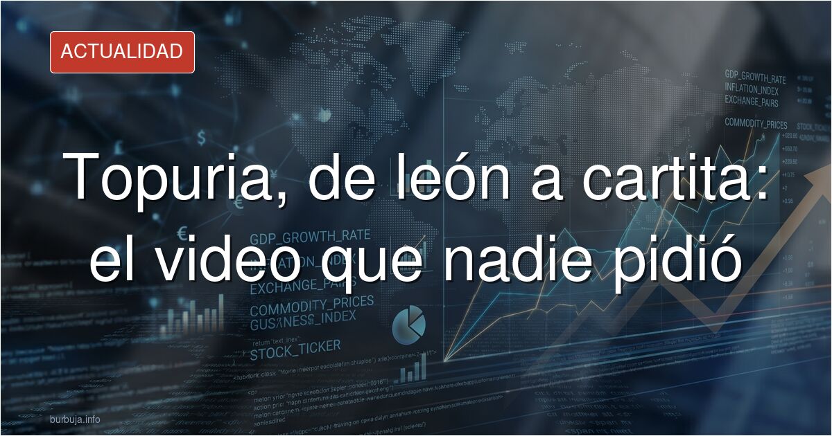 Ilia Topuria en el octágono tras su derrota, con el video 'Carta a mi hijo' en el fondo