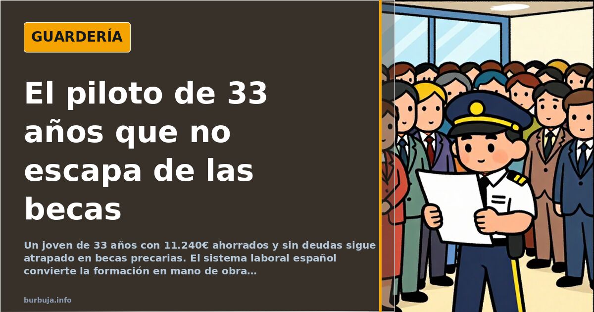La trampa de las becas: el caso del piloto de 33 años