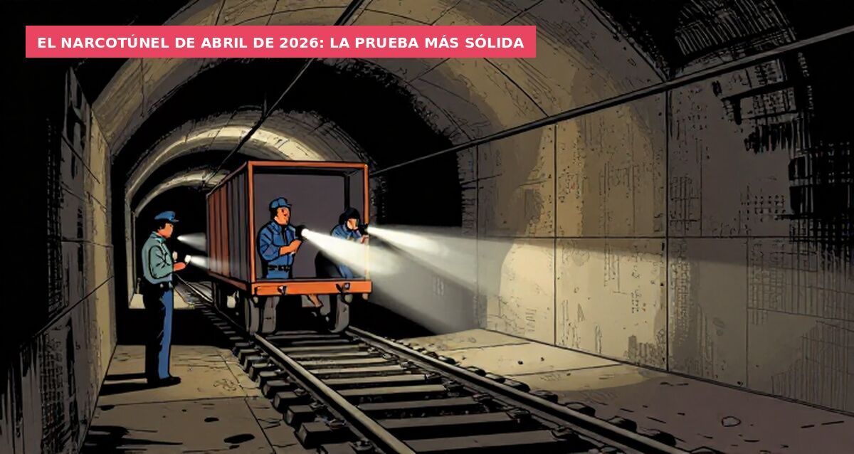El narcotúnel de abril de 2026: la prueba más sólida