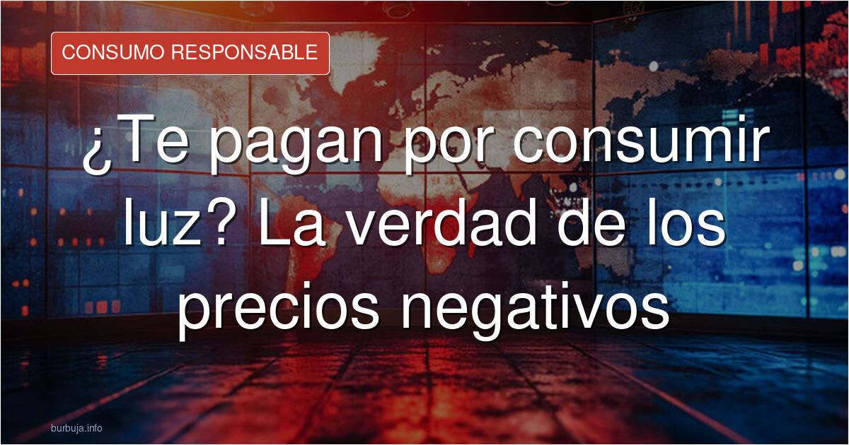 Precios negativos de la luz: qué significan y por qué no te pagan