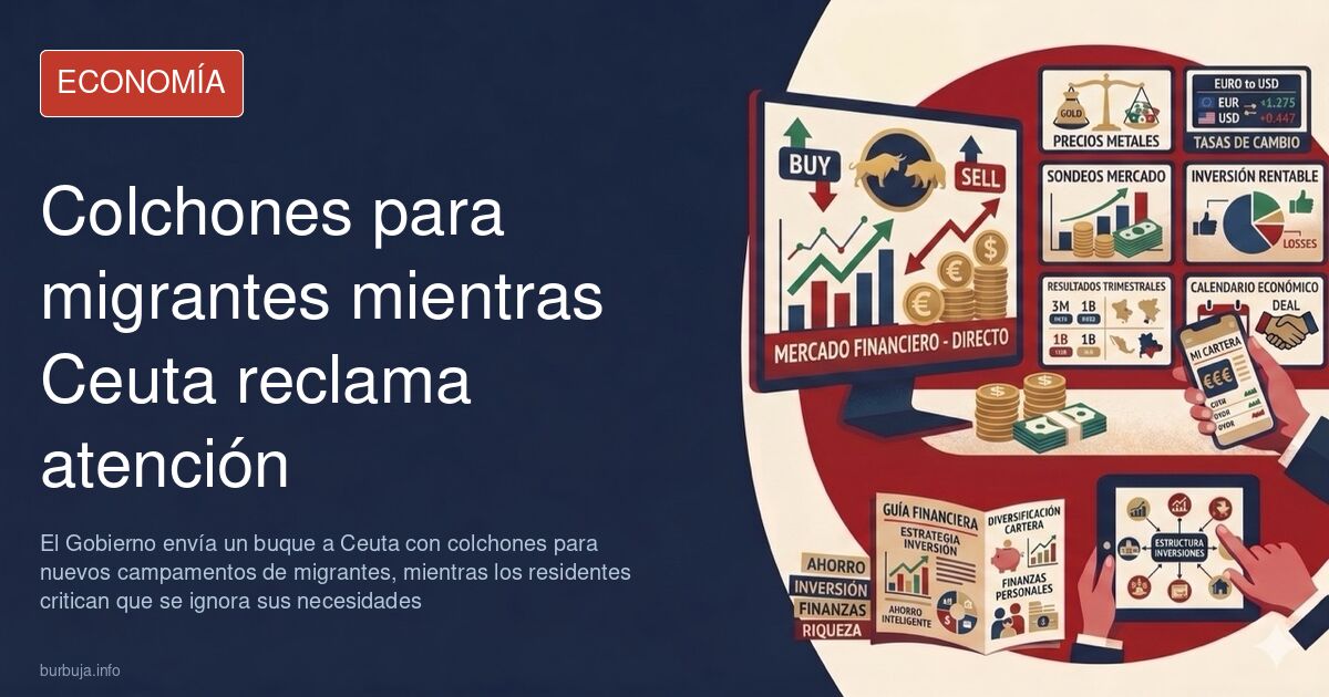 Buque del gobierno descargando colchones en el puerto de Ceuta para campamentos de migrantes