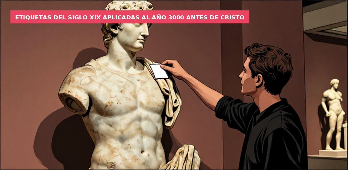 Etiquetas del siglo XIX aplicadas al año 3000 antes de Cristo