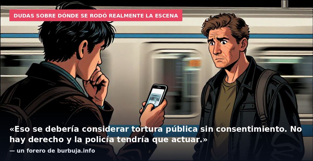 Dudas sobre dónde se rodó realmente la escena: «Eso se debería considerar tortura pública sin consentimiento. No hay derecho y la policía tendría que actuar.» — un forero de burbuja.info