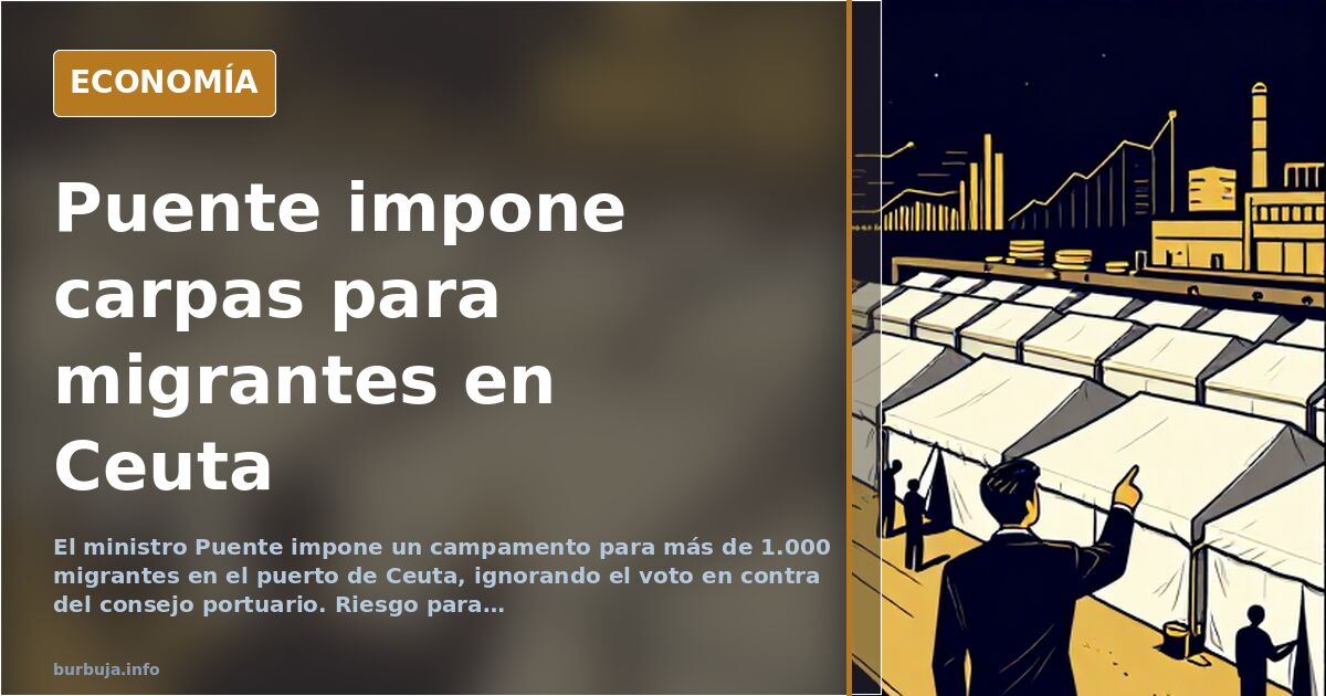 Puente impone carpas para migrantes en el puerto de Ceuta