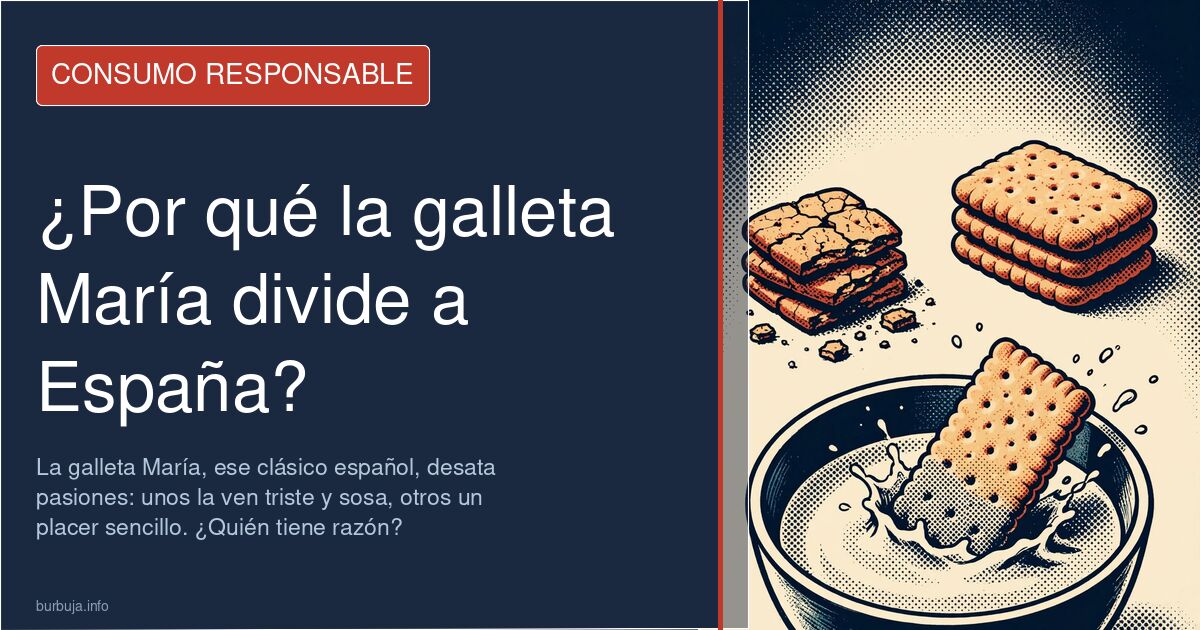 Galletas María sobre un plato con leche, símbolo de la sobriedad española