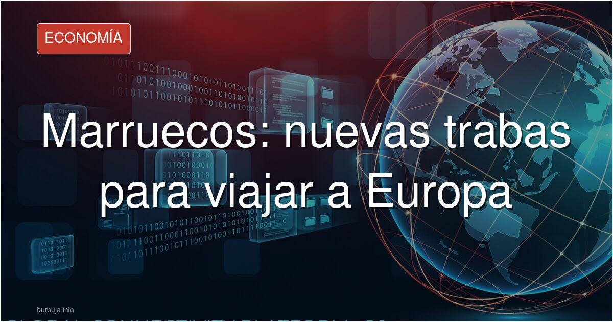 Viajero marroquí mostrando pasaporte en control de frontera europeo