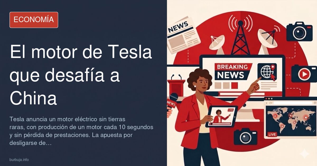Motor eléctrico de Tesla sin imanes de neodimio, con rotor de excitación y producción automatizada