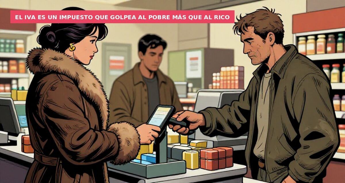 El IVA es un impuesto que golpea al pobre más que al rico