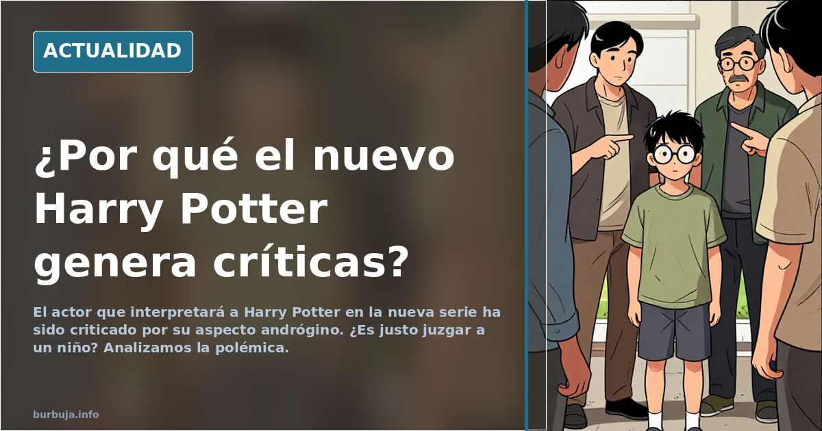 Joven actor elegido para interpretar a Harry Potter en la nueva serie