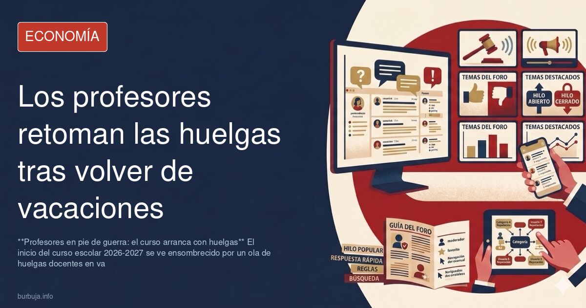 Los profesores retoman las huelgas tras volver de vacaciones