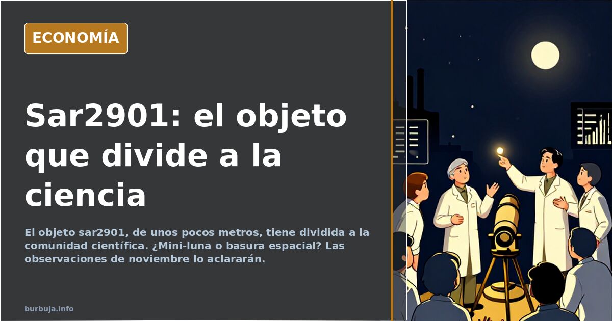 Sar2901: ¿mini-luna o basura espacial? La ciencia dividida
